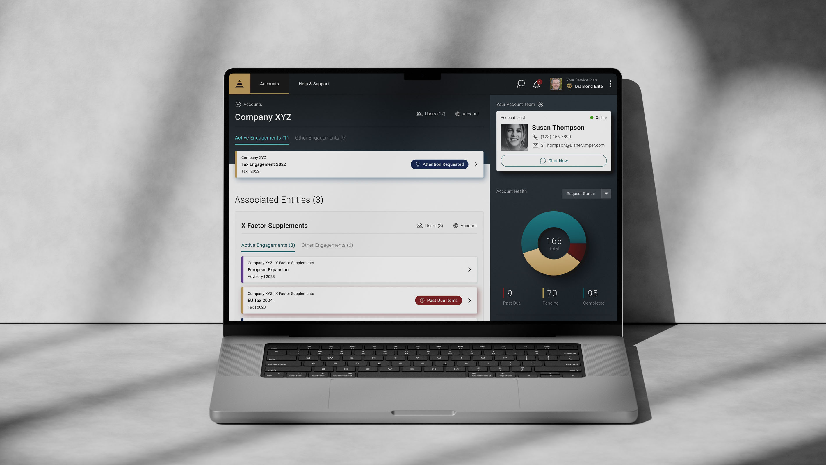 EisnerAmper - User Account Mockup