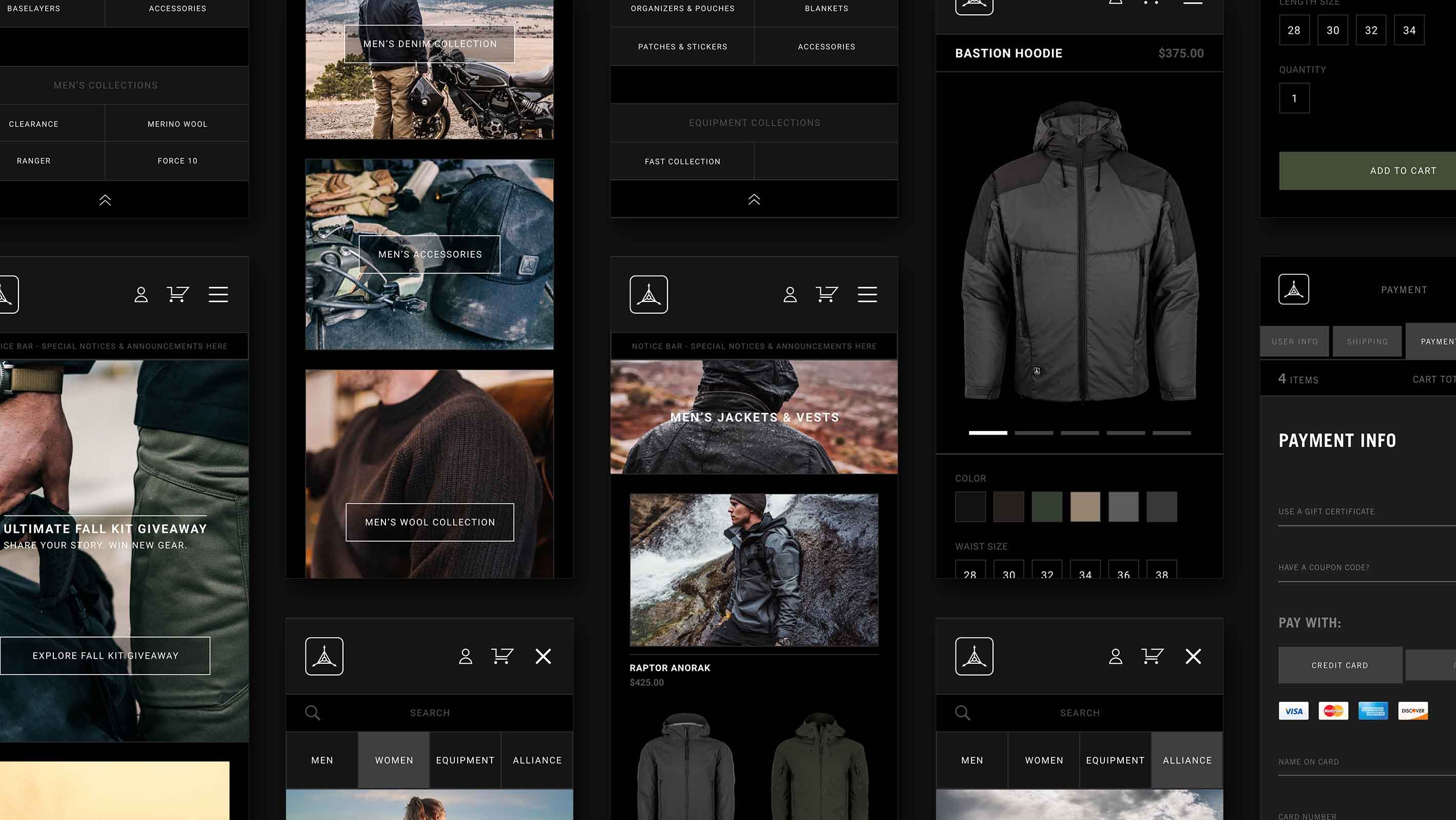 Triple Aught Design Mobile Web Pages
